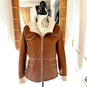 Faux Sherpa Hooded "Itsu" Jacket Size L - GUC